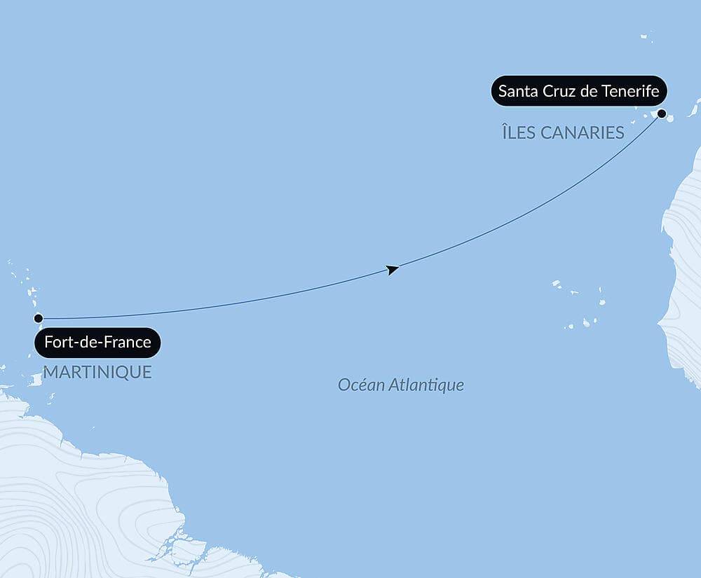 Voyage en Mer : Fort de France - Santa Cruz de Tenerife